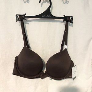 Calvin Klein Dark Brown Push Up Bra - Size 34B